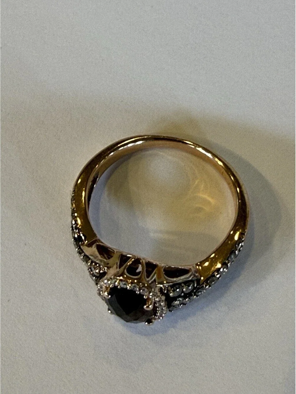LeVian 14K Rose Gold Halo Oval Chocolate Quartz & Diamonds Ring, Size 9